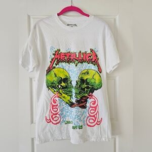 Metallica Live In Concert 92 Distressed Graphic Band T-Shirt